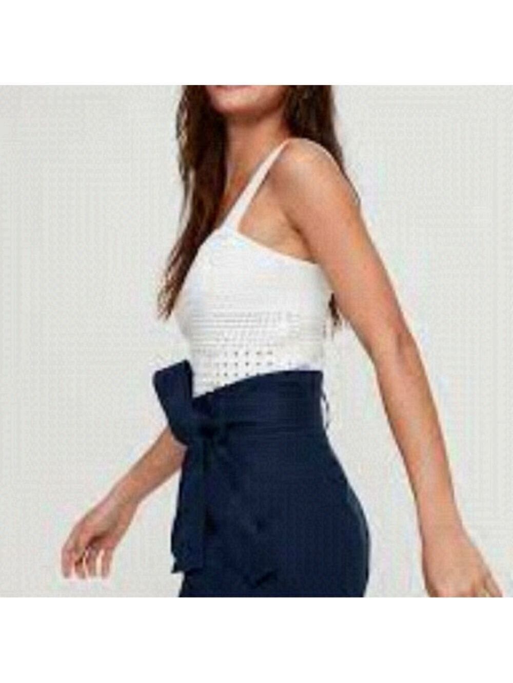 Aritzia Wilfred 100% Linen Navy Blue Gelas High Waisted Paper-bag Shorts Size  0